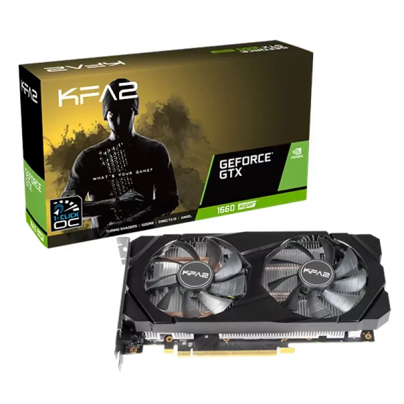 Tarjeta gráfica KFA2 GeForce GTX 1660 SUPER 1-CLICK OC de 6 GB GDDR6 reacondicionada, categoría B